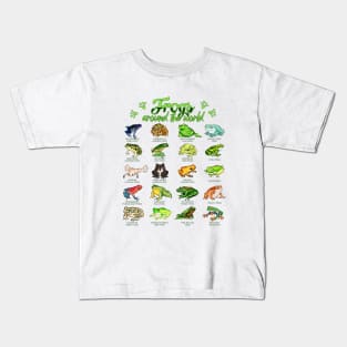 Frogs of the world - frog species Kids T-Shirt